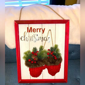 Farmhouse Rustic Merry‎ Christmas Sign